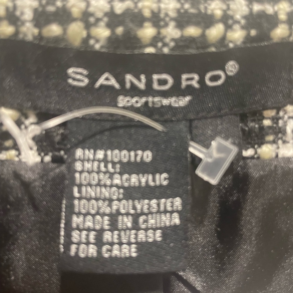 🔥🔥🔥NEW Sandro Tweed Crop Blazer - Picture 7 of 7